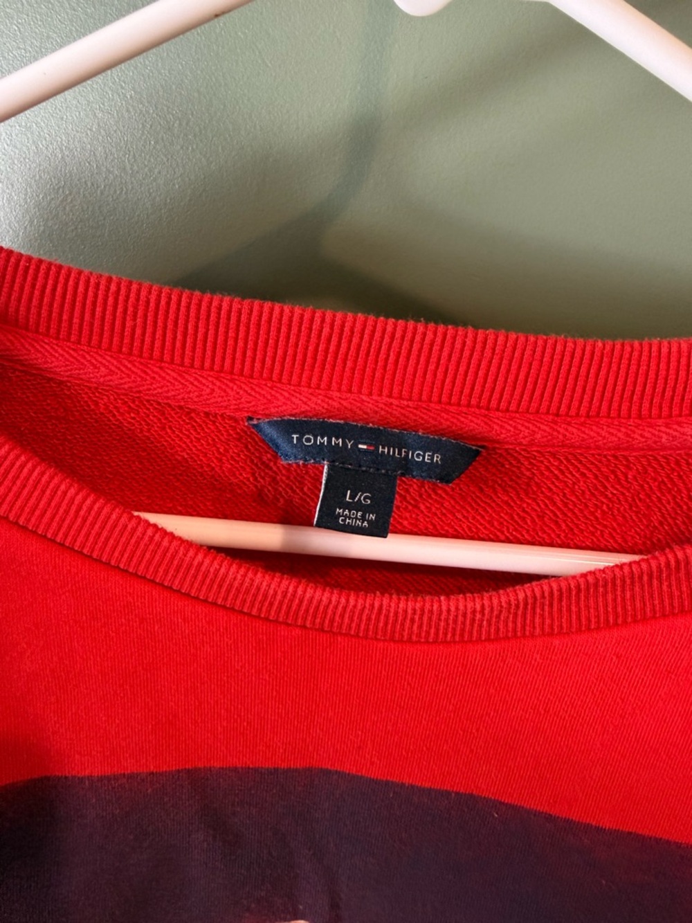 Red Colorblock Sweatshirt - Picture 6 of 10
